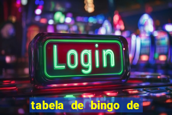 tabela de bingo de 1 a 100